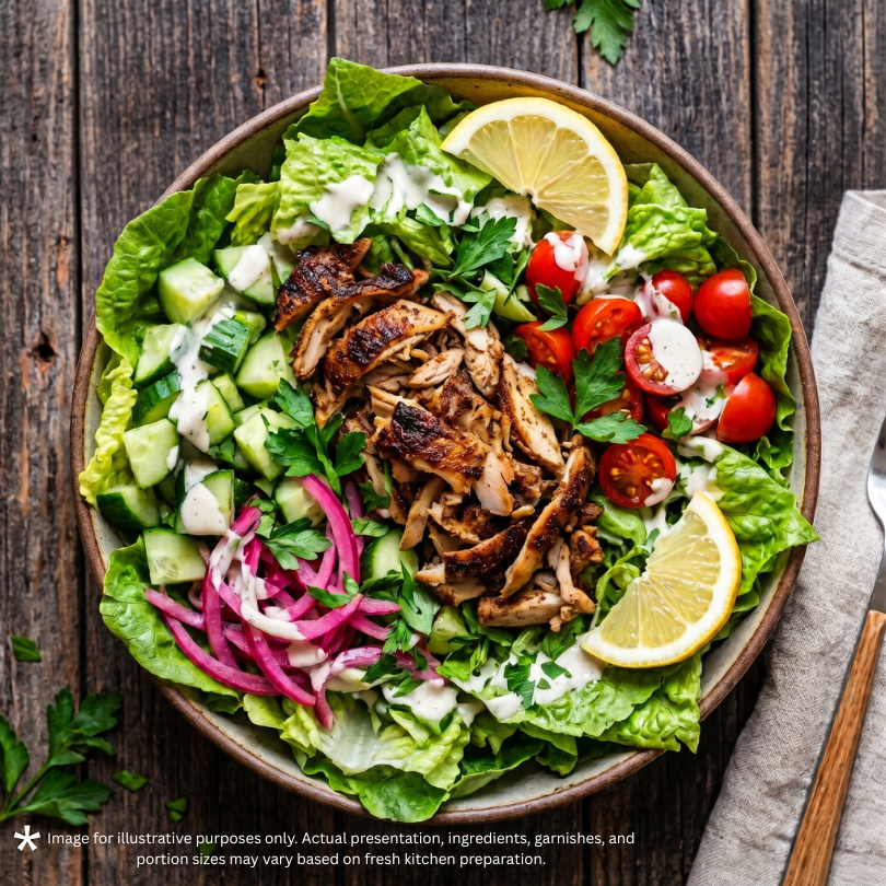 Lunch 12pm Chicken Shawarma Salad Bowl